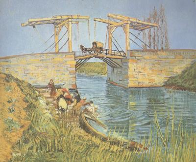 Vincent Van Gogh The Langlois Bridge at Arles with Women Washing (nn04) France oil painting art
